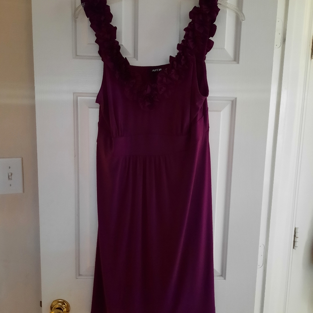 EUC Apt9 cranberry-colored dress